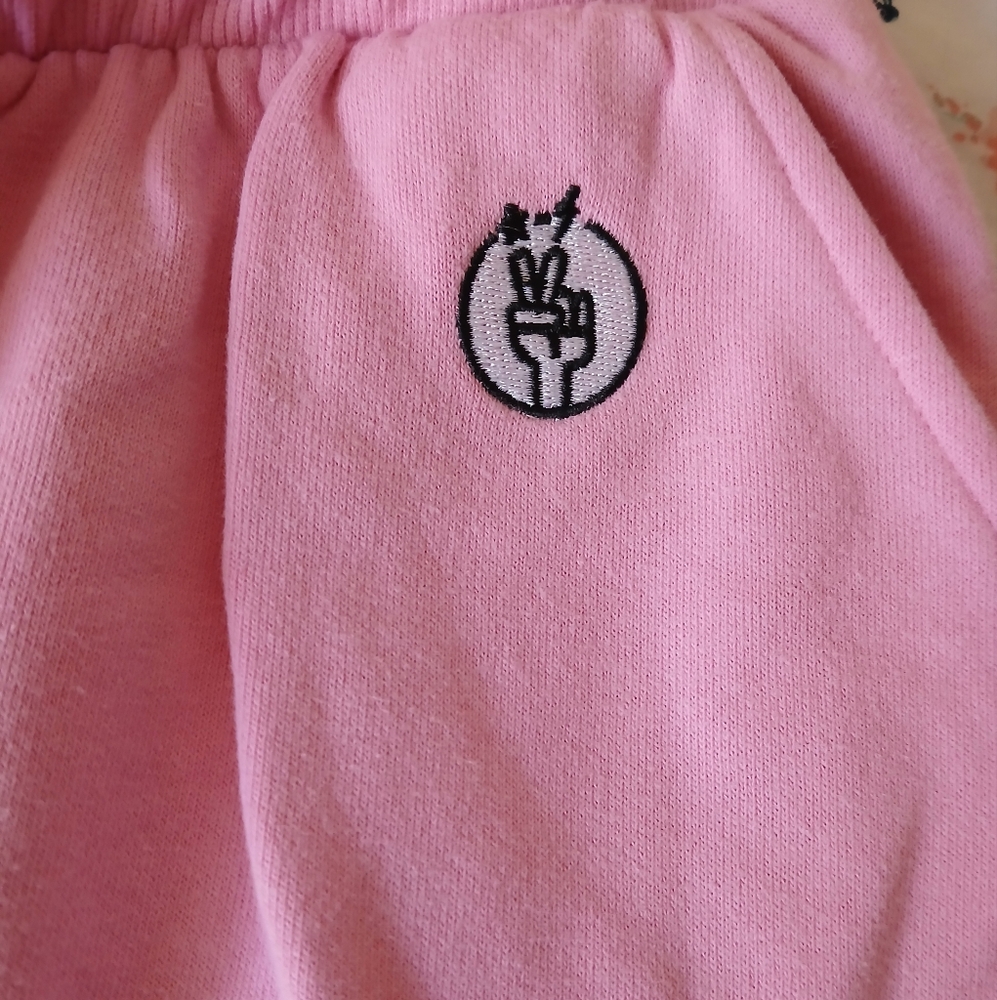 💓 Soft Pink Joggers with Elastic Waistband and Logo